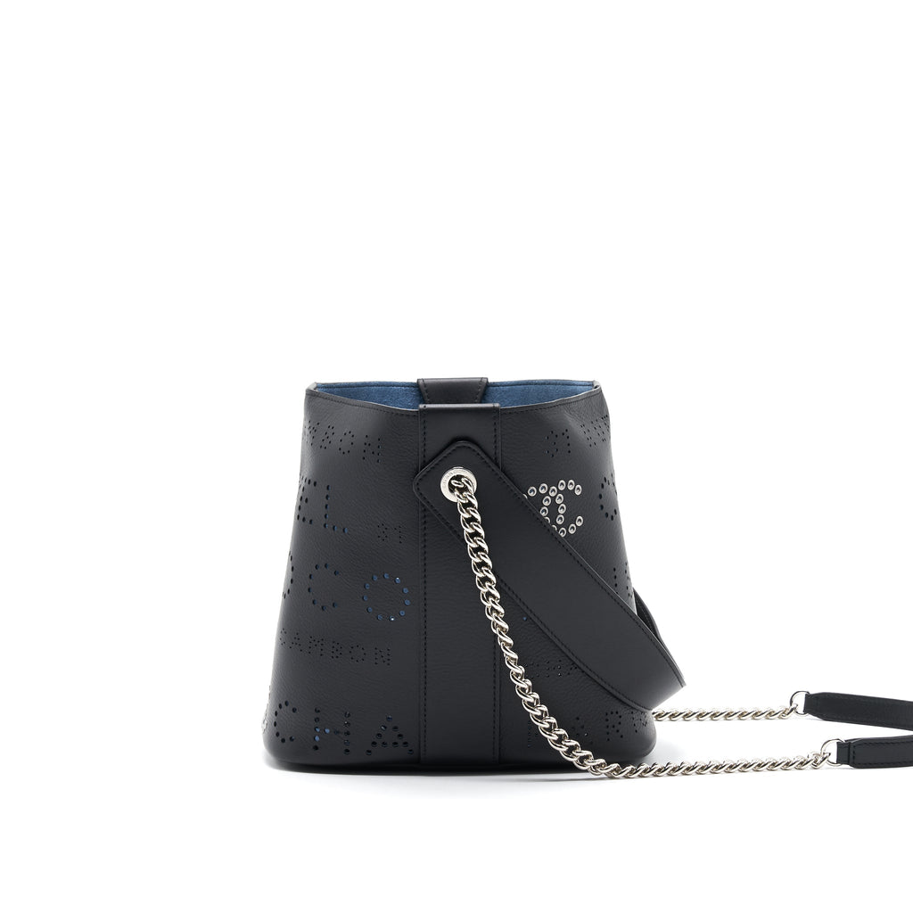 Chanel Eyelet Logo Bucket Bag