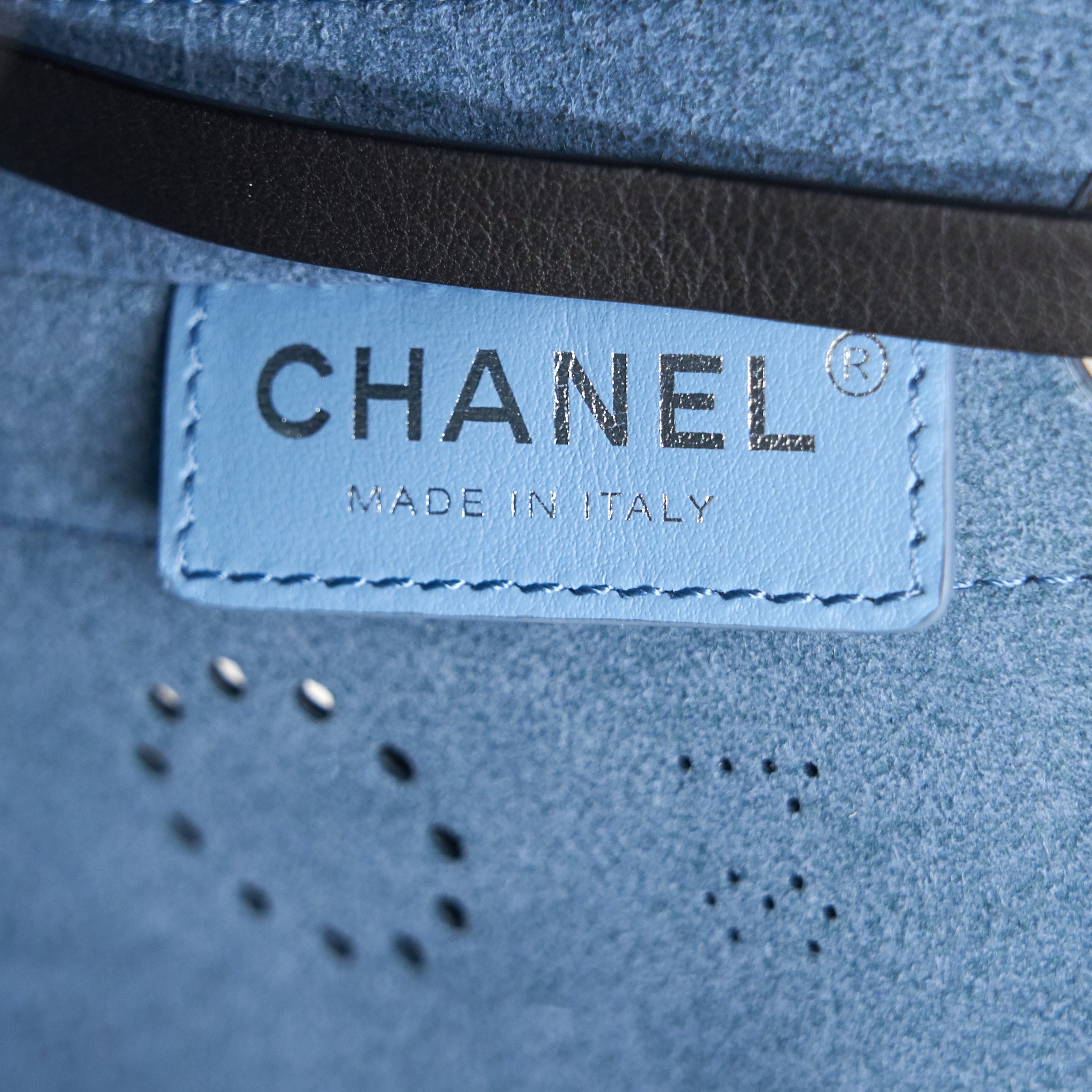 Chanel Eyelet Logo Bucket Bag