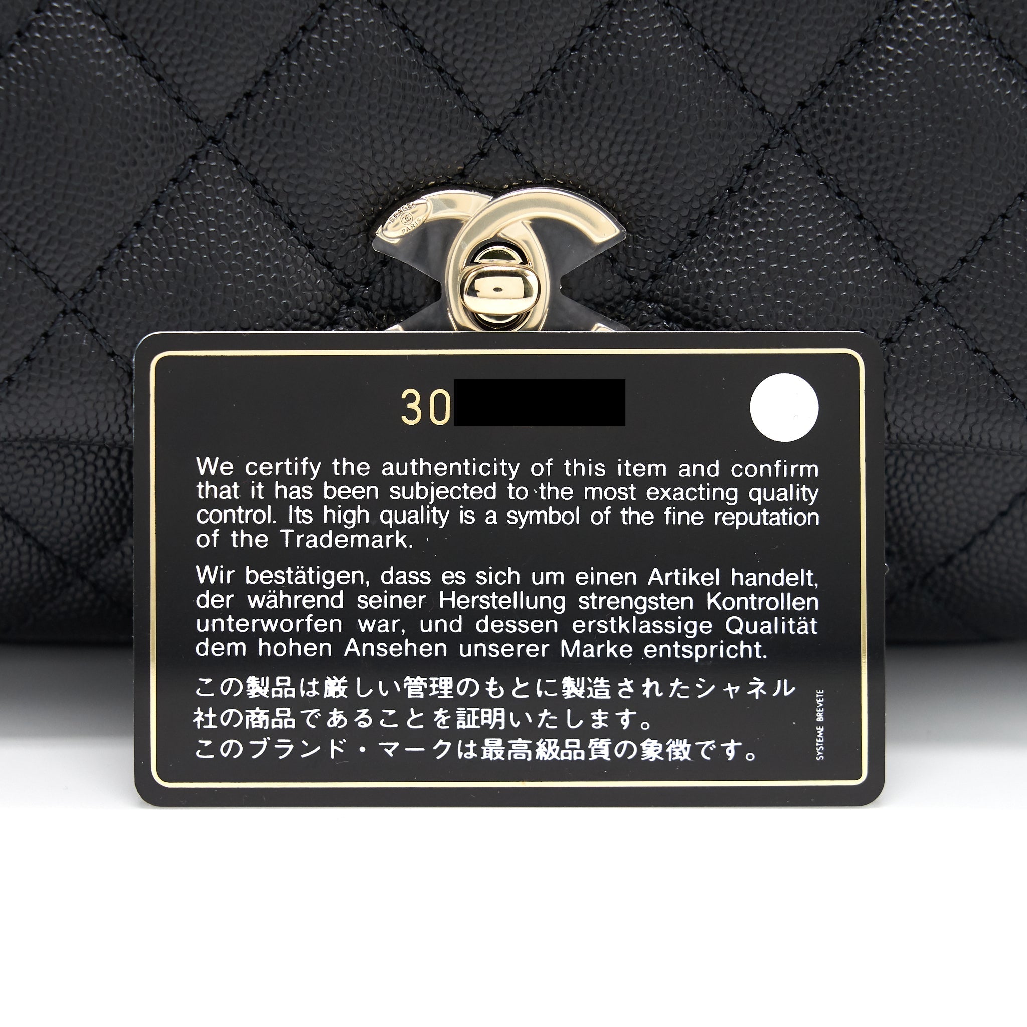 Chanel Coco Handle Extra Mini Black L serial30