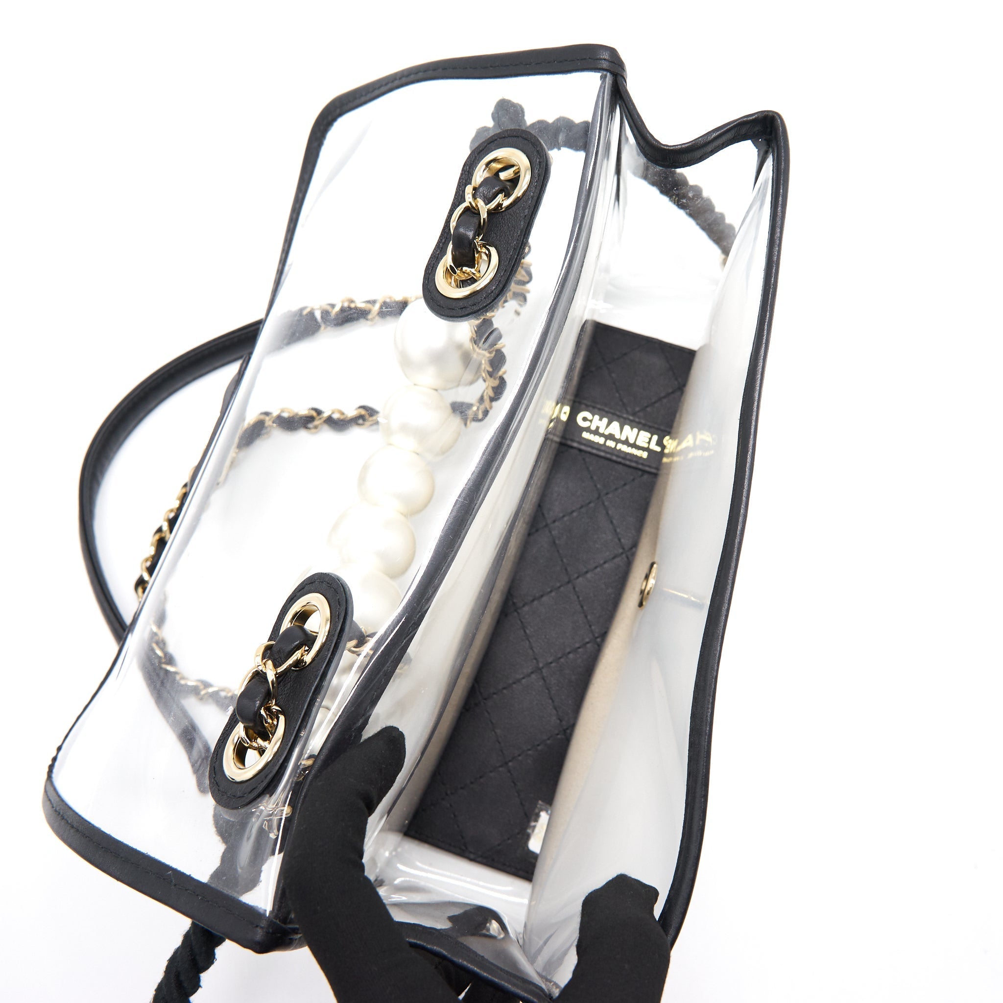 Chanel Transparent "Sand By The Sea" Pearl Flap Bag