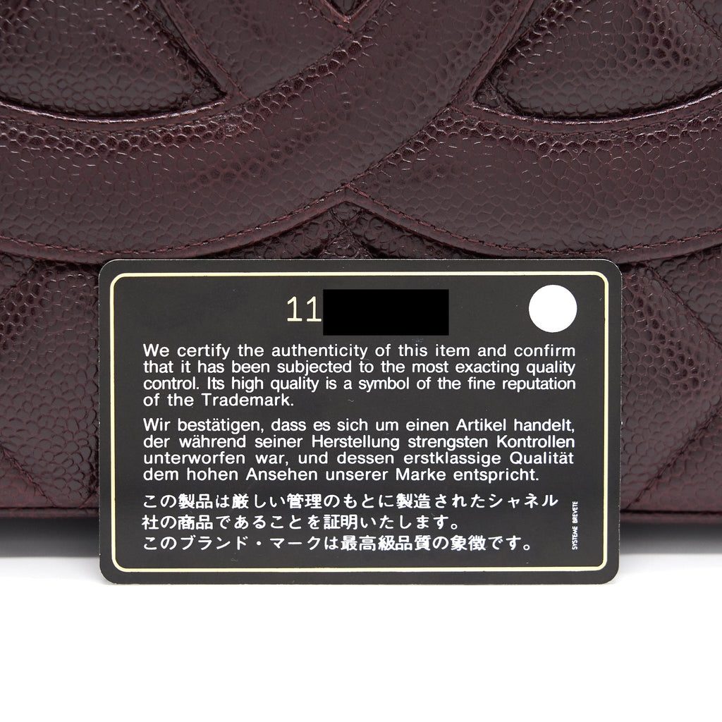 Chanel Cavier Medallion Tote Burgundy