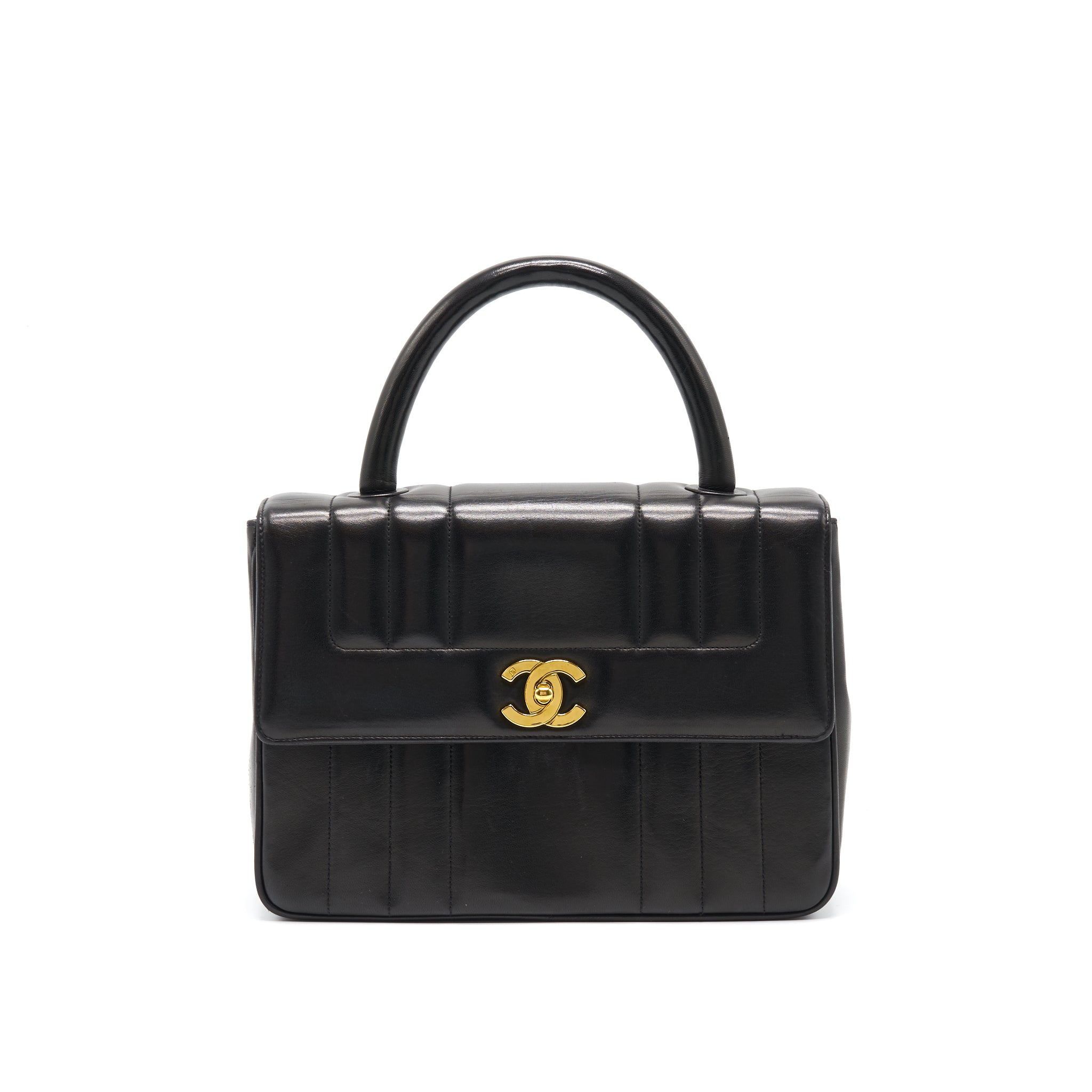 Chanel Vintage Lambskin Kelly Bag black