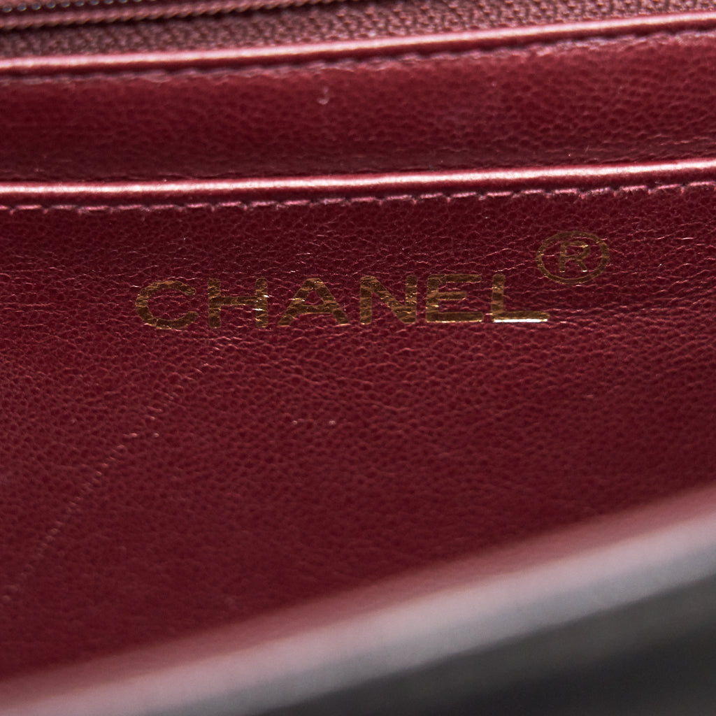 Chanel Vintage Lambskin Kelly Bag black