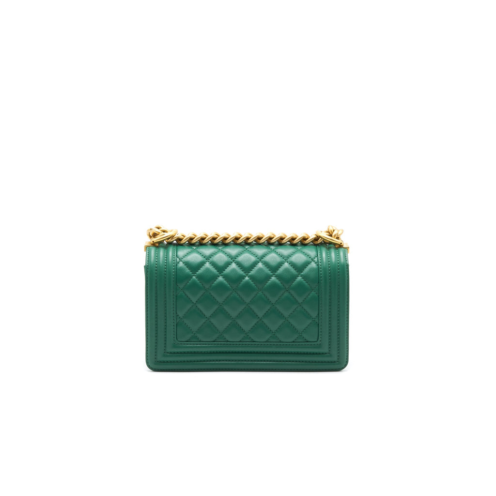 Chanel Small Leboy Lambskin Green