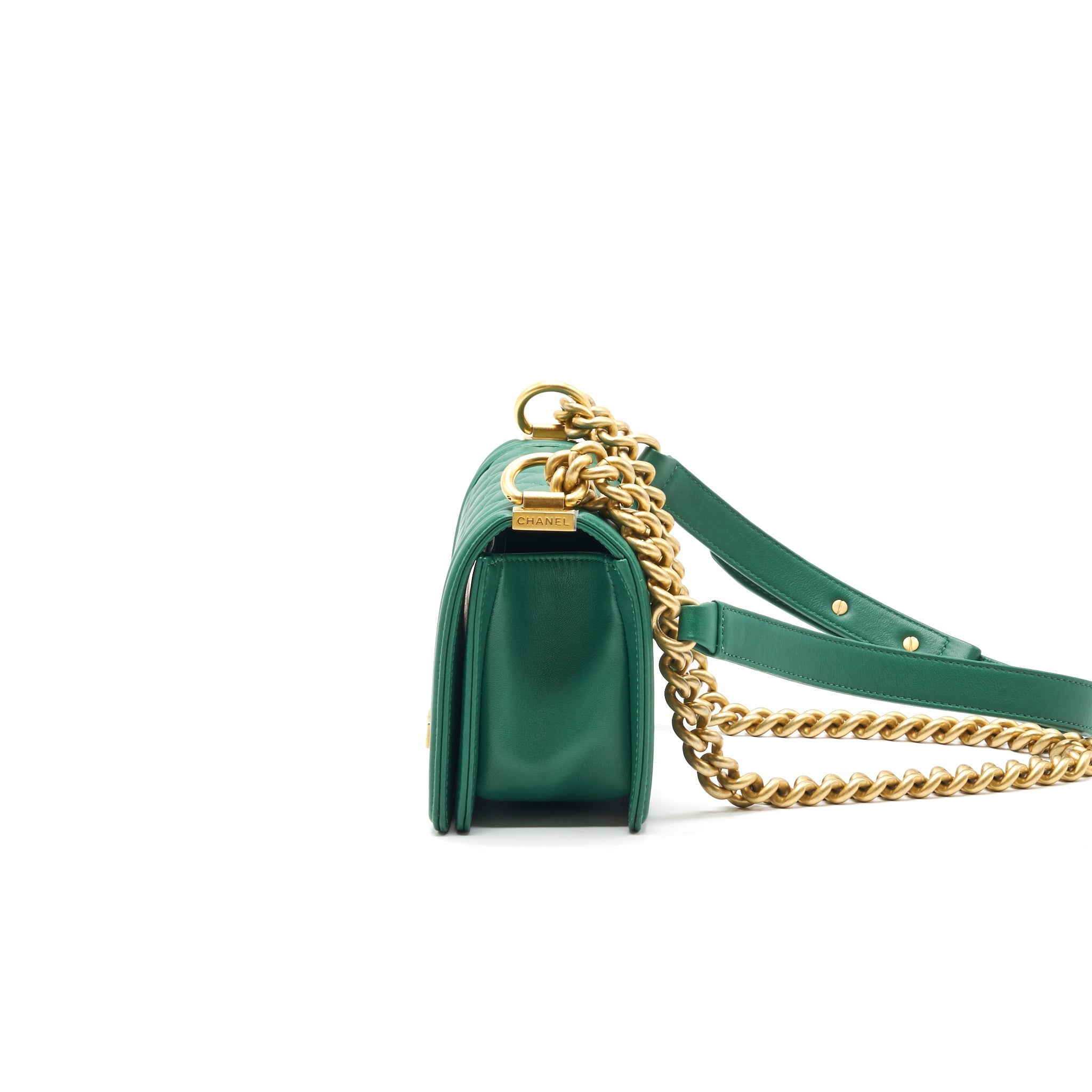 Chanel Small Leboy Lambskin Green