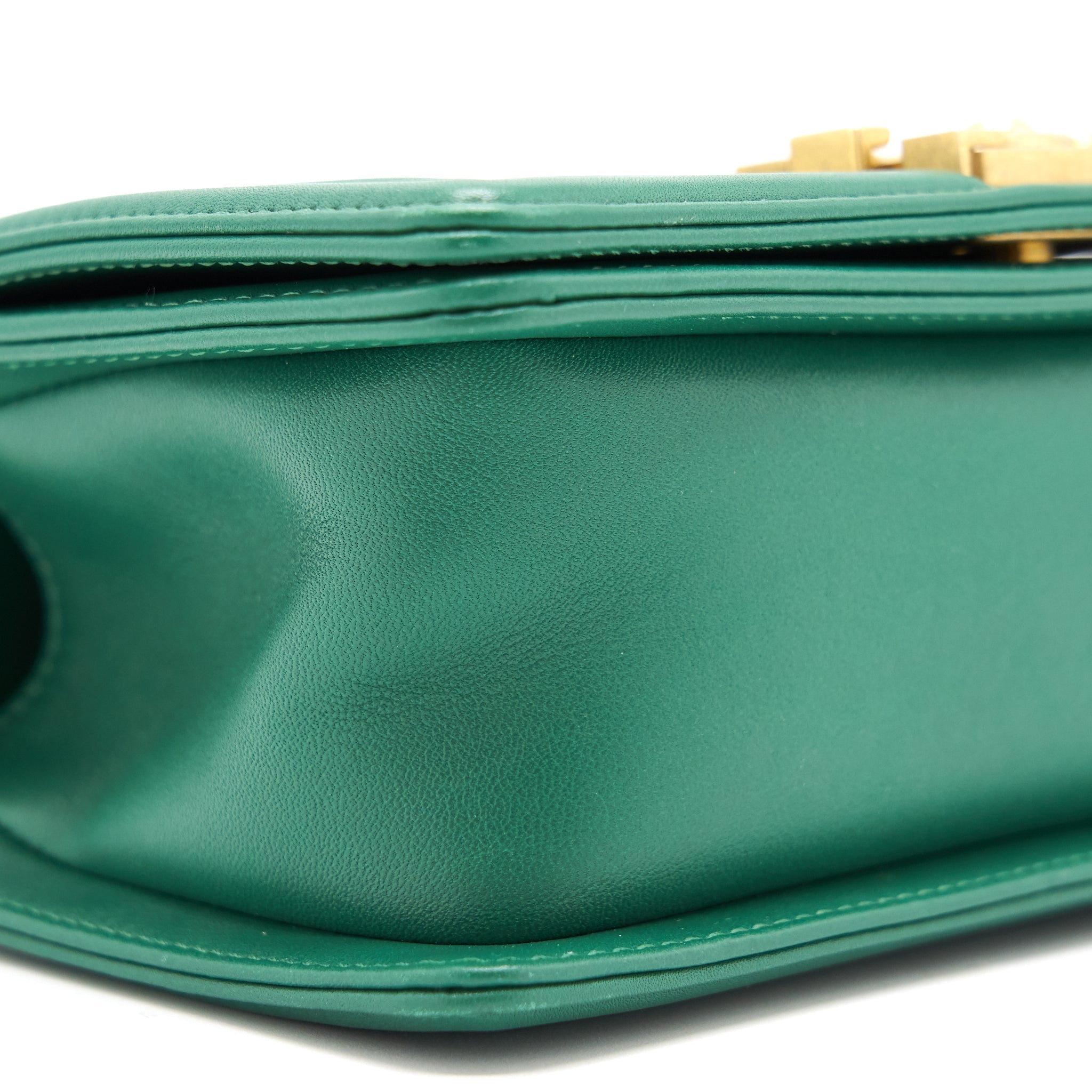 Chanel Small Leboy Lambskin Green