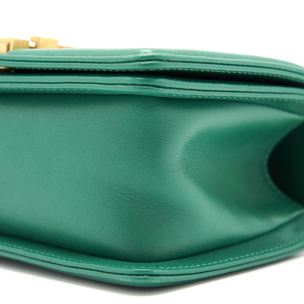 Chanel Small Leboy Lambskin Green
