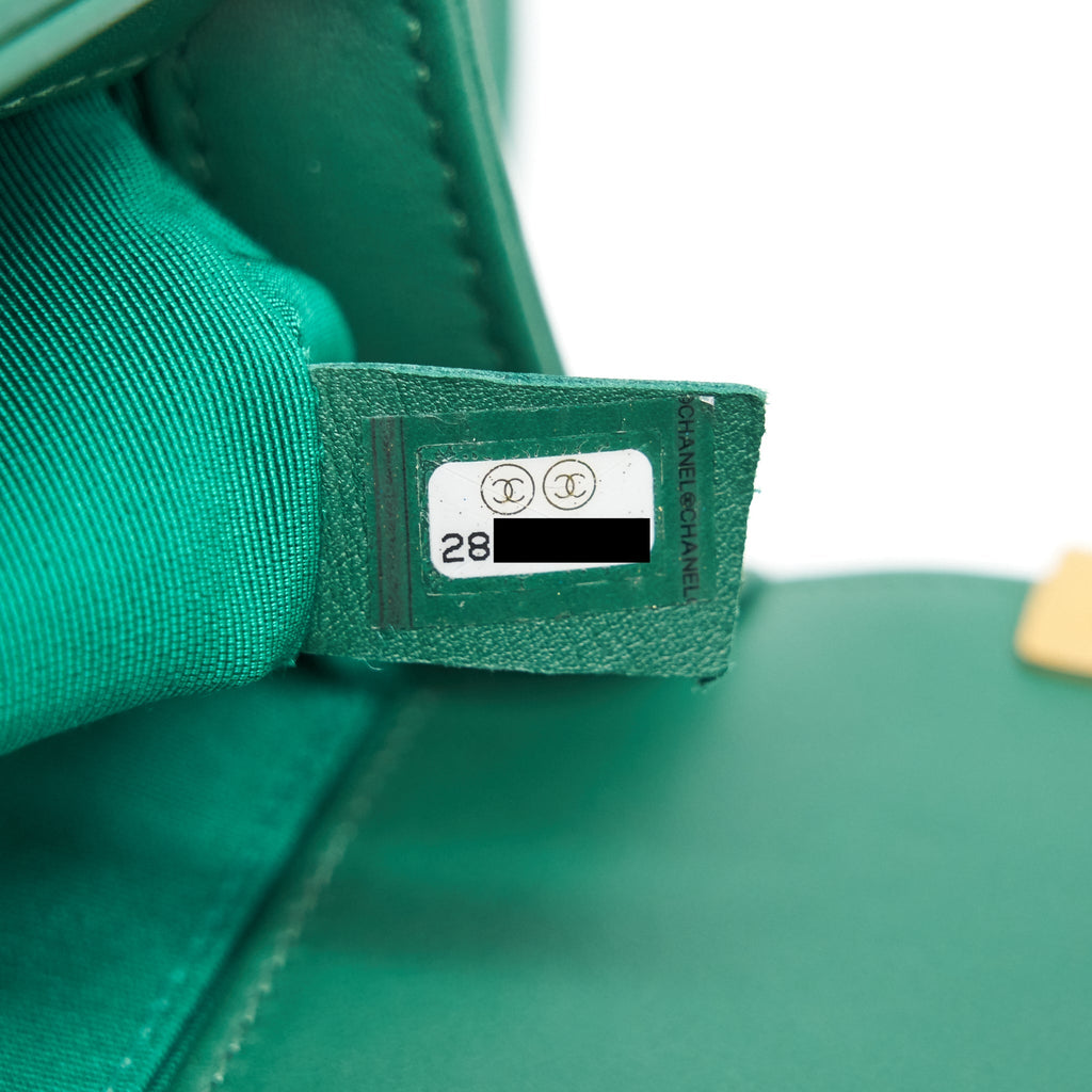 Chanel Small Leboy Lambskin Green