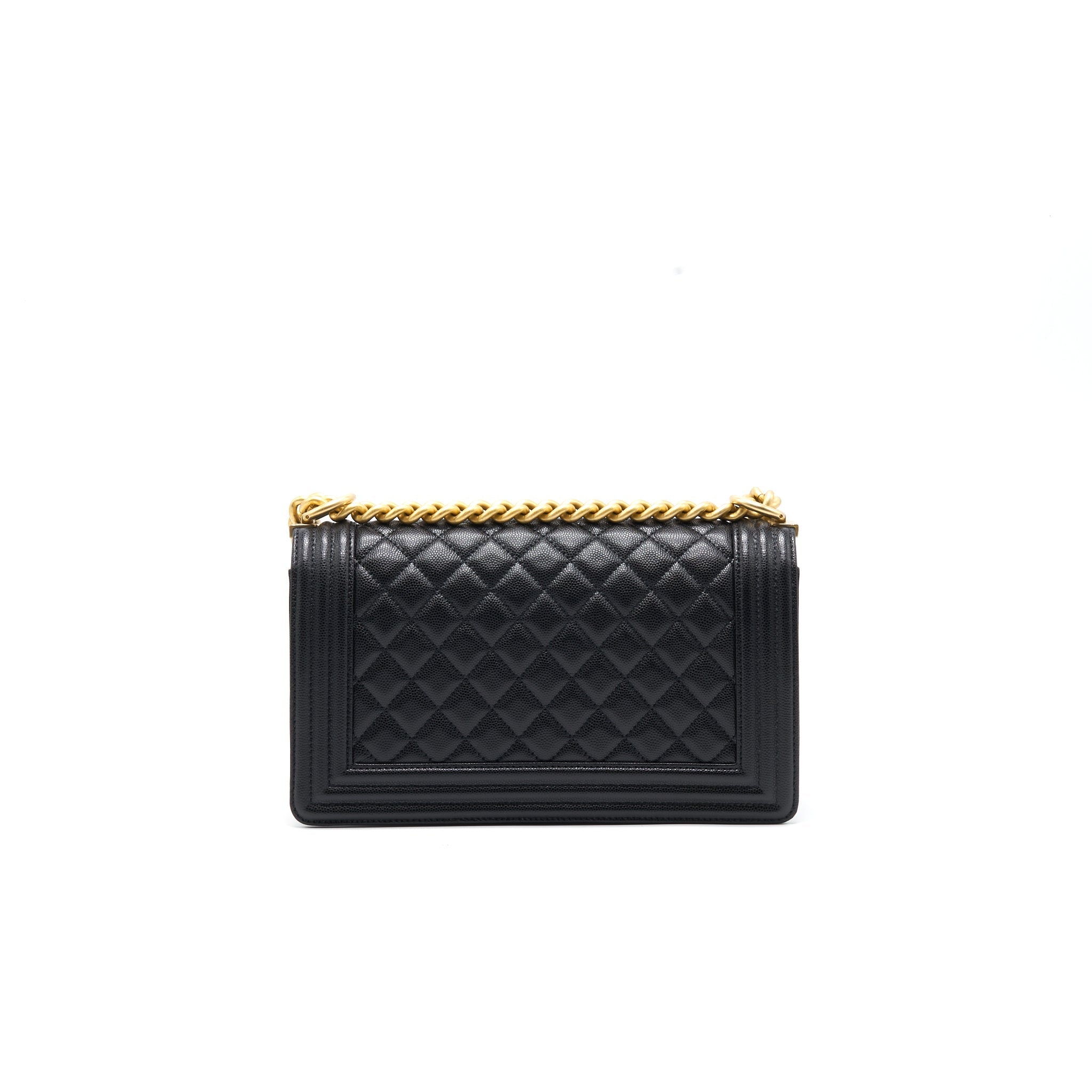 Chanel Boy Chanel Handbag Caviar Black
