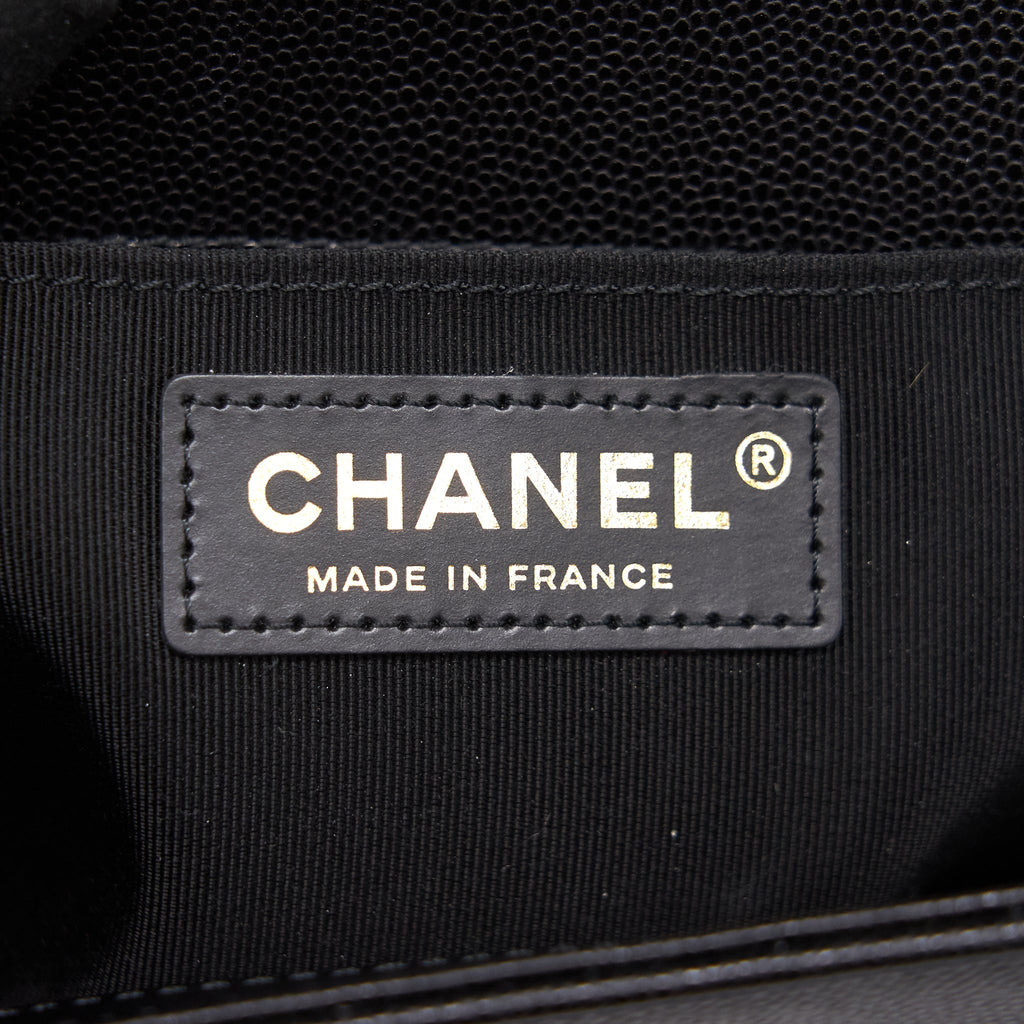 Chanel Boy Chanel Handbag Caviar Black