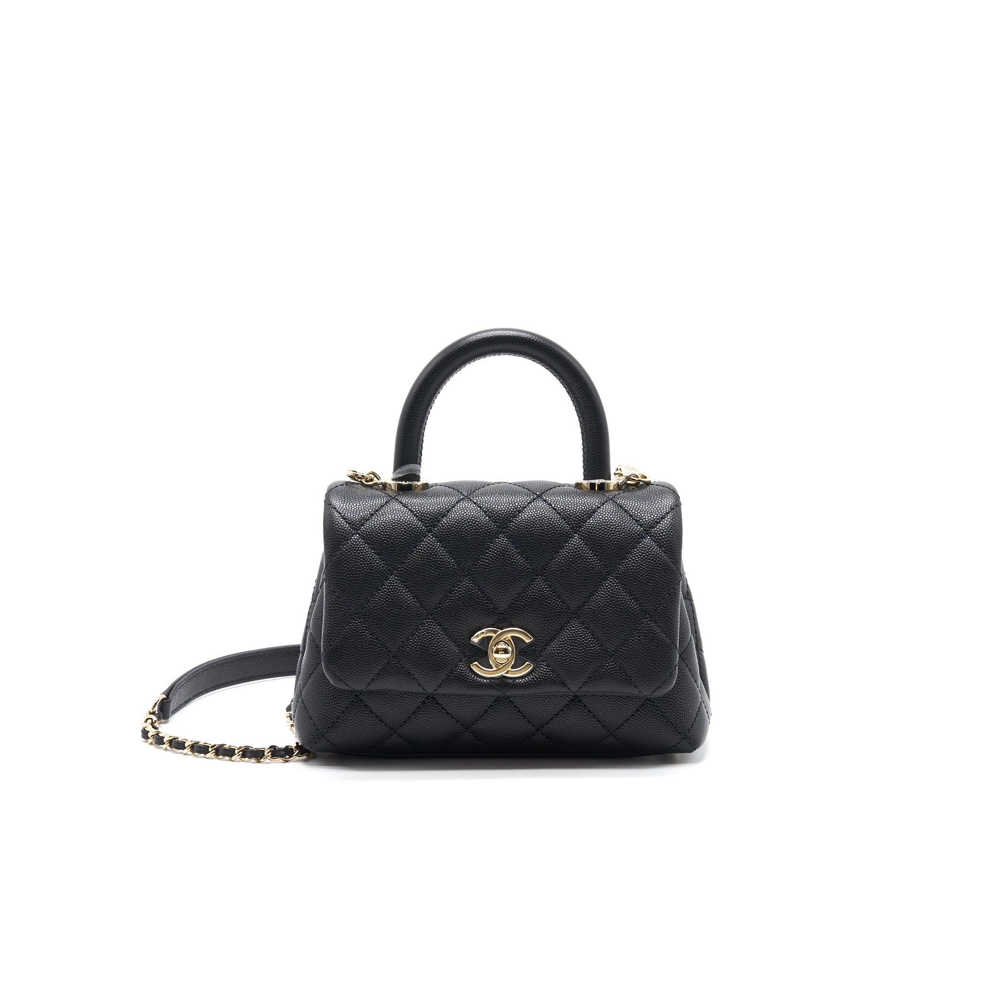 Chanel Extra Mini Coco Handle Flap Bag Black L