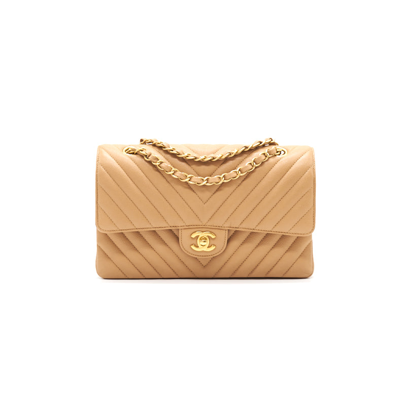 Chanel Medium Classic Flap Dark beige with