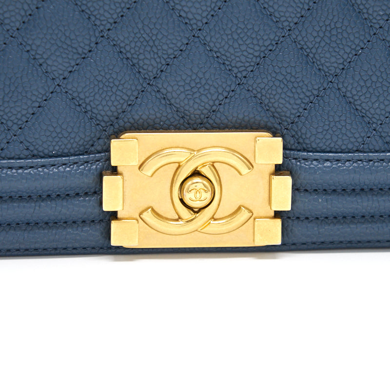 Chanel Small Leboy Cavier Dark Blue