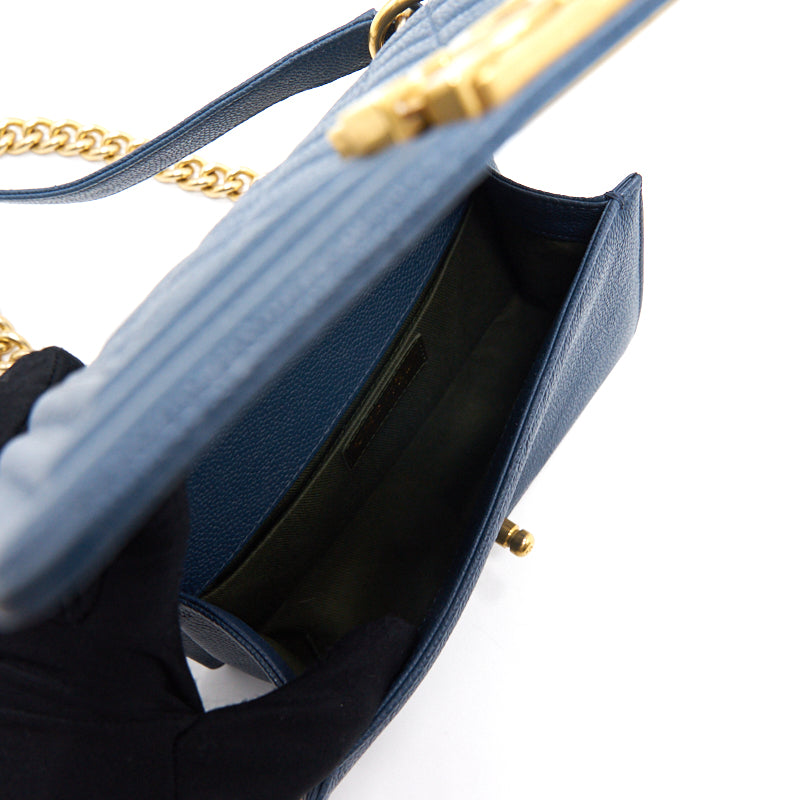 Chanel Small Leboy Cavier Dark Blue