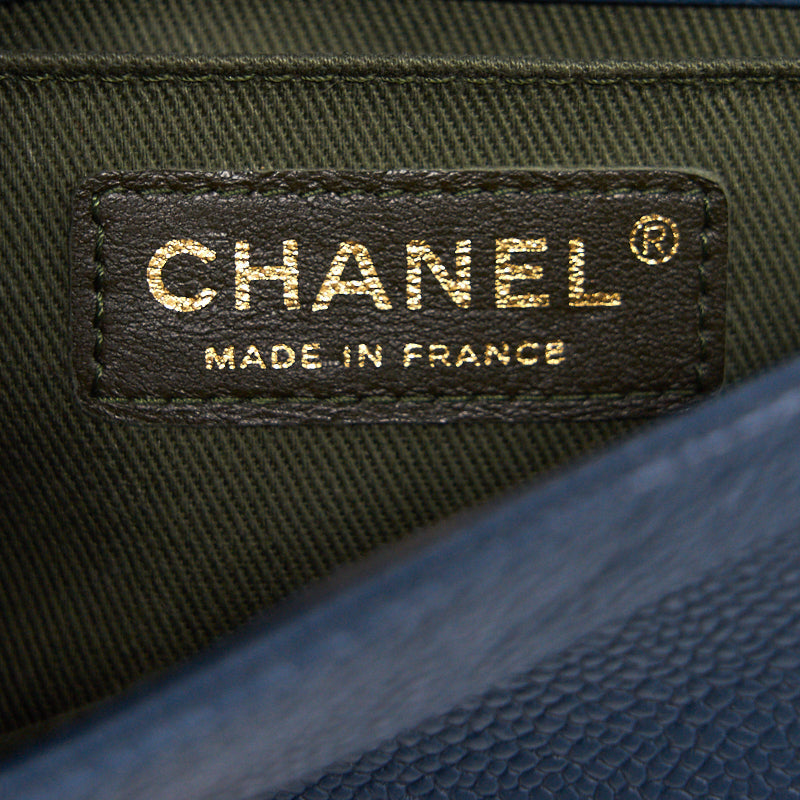 Chanel Small Leboy Cavier Dark Blue