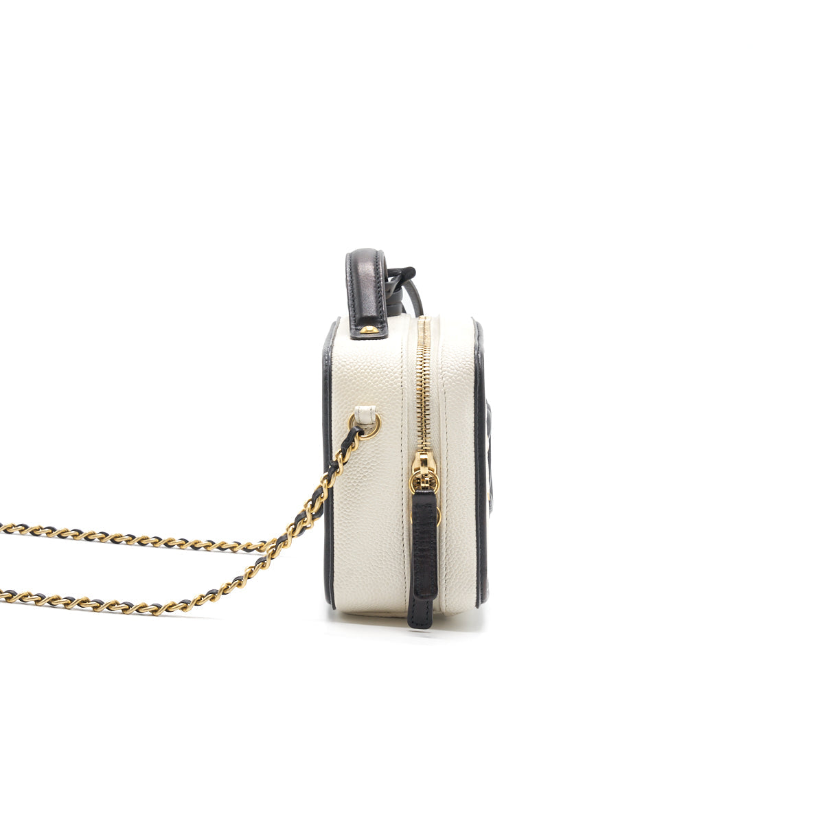 Chanel Caviar Small Vanity case black & white