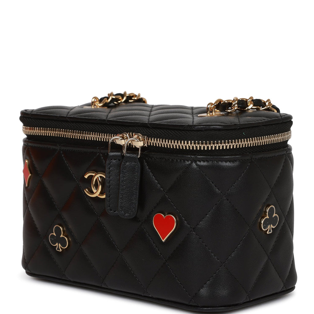 Chanel Monte Carlo Small Vanity Case Black Quilted Lambskin Gold Hardware