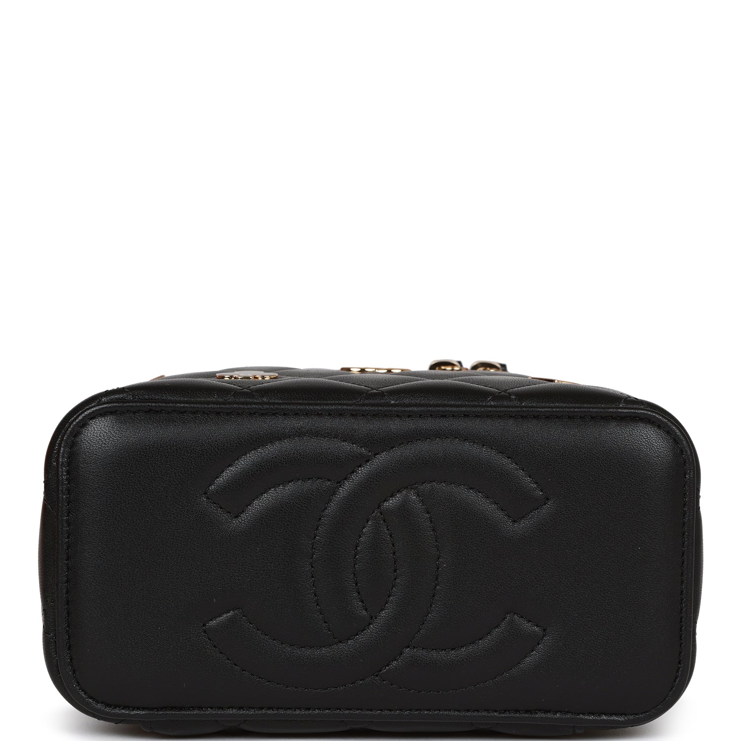 Chanel Monte Carlo Small Vanity Case Black Quilted Lambskin Gold Hardware
