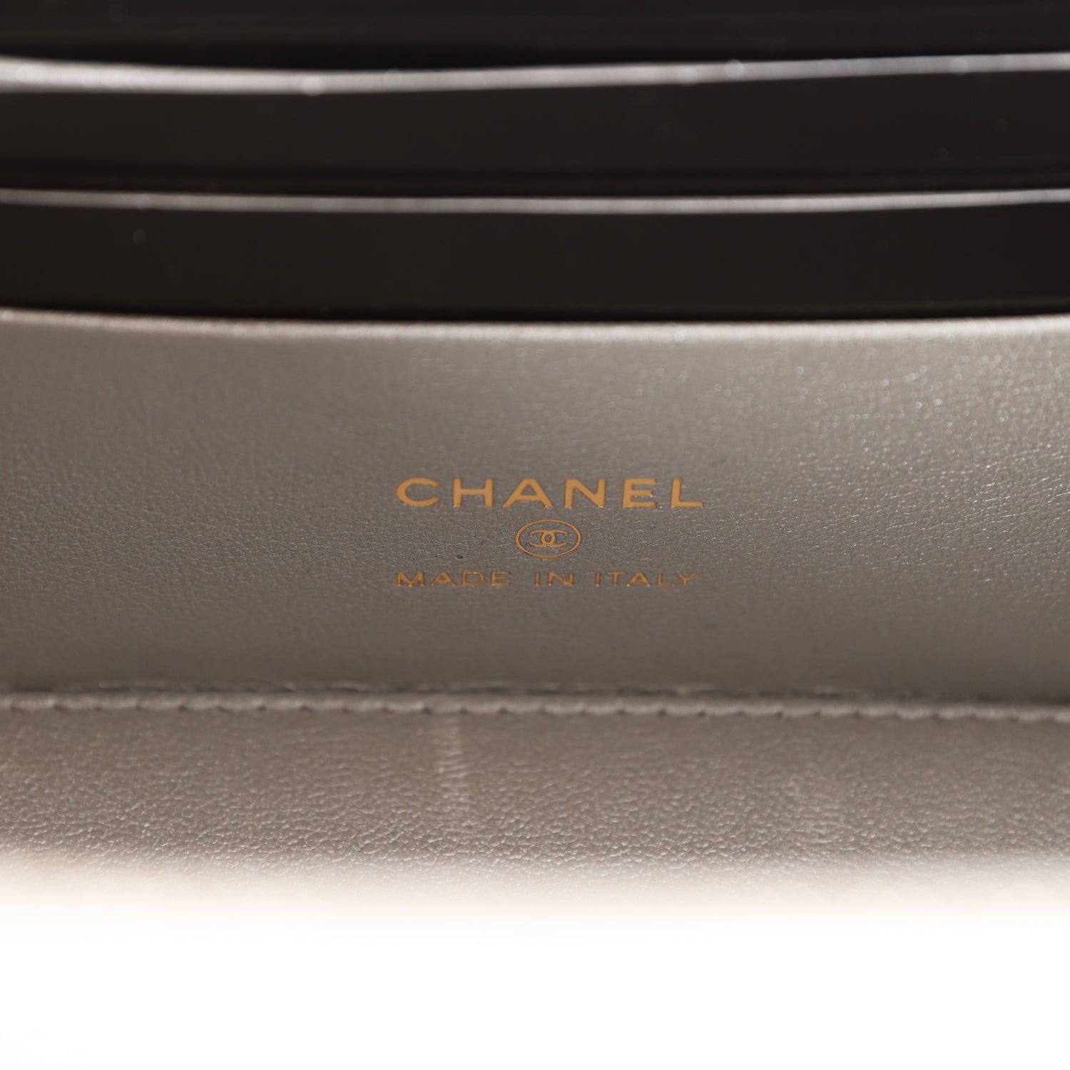Chanel Small Vanity Case White Lambskin Leather Antique Gold Hardware