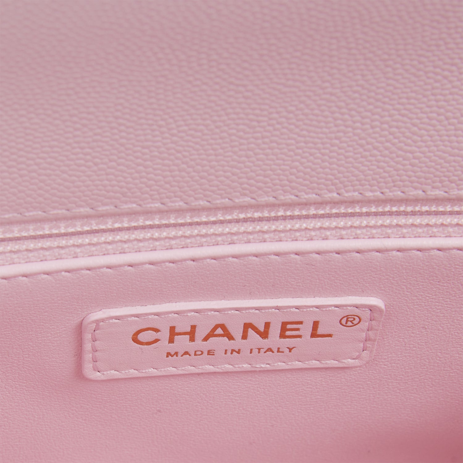 Chanel Medium Coco Handle Flap Bag Light Pink Caviar Light Gold Hardware