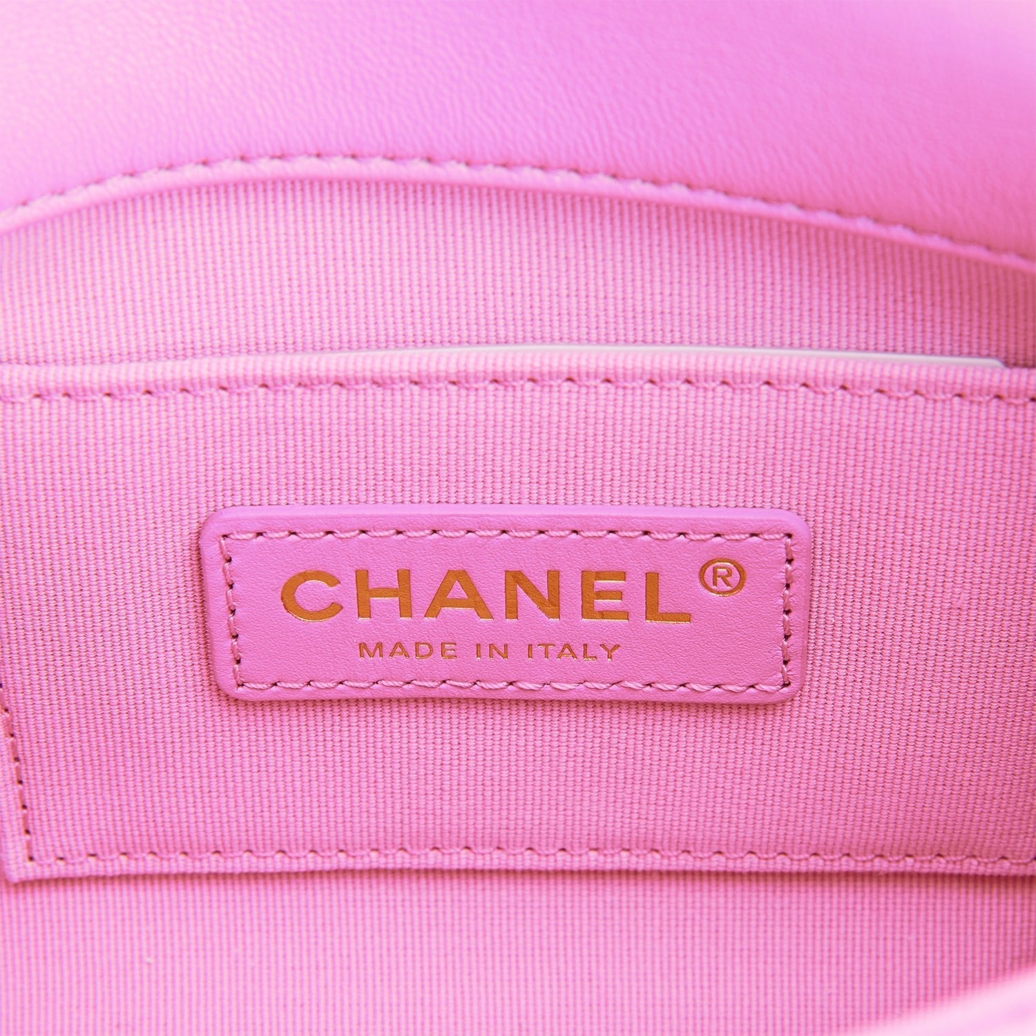 Chanel Lacquered Metal Mini Flap Bag Dark Pink Lambskin Antique Gold Hardware