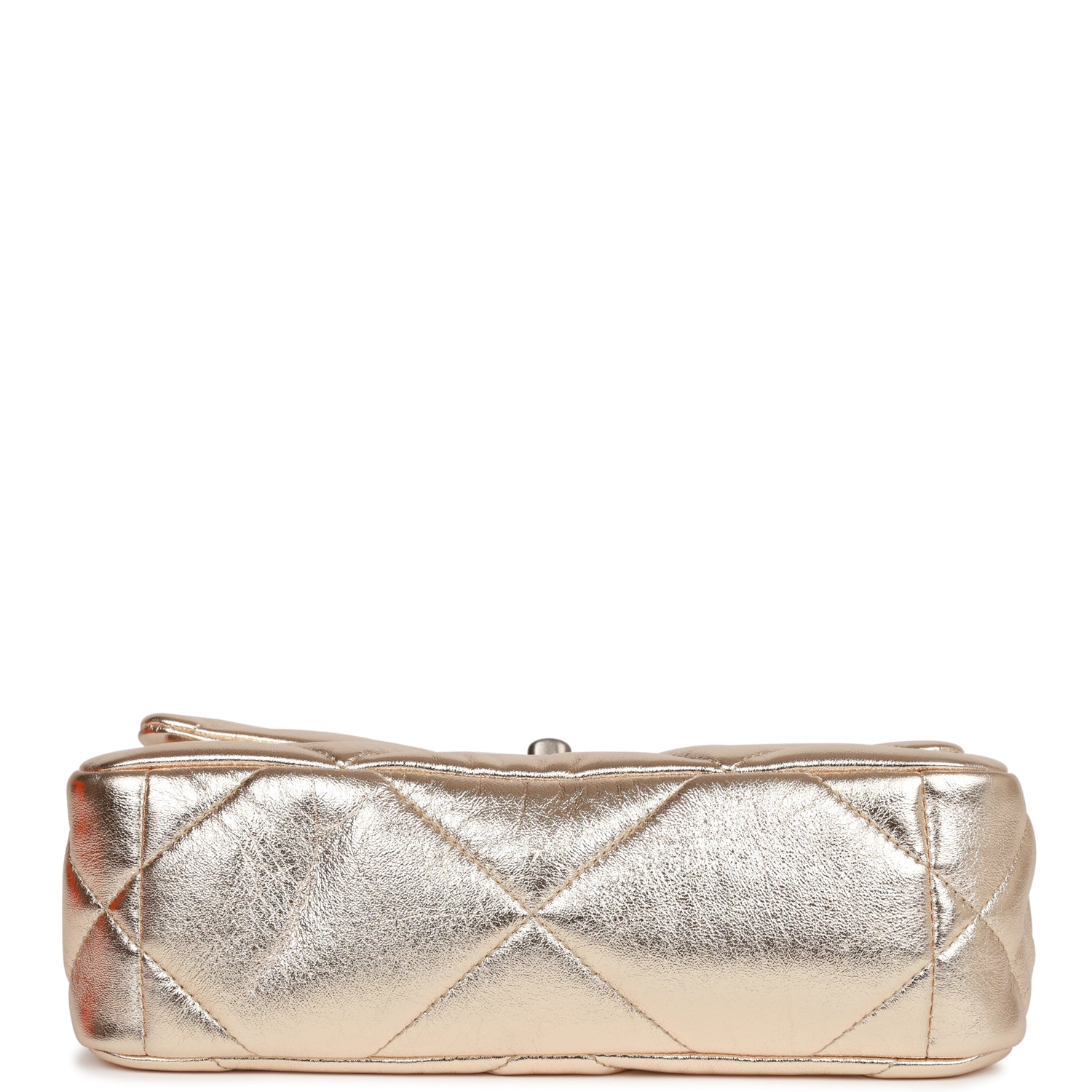 Chanel Medium 19 Flap Bag Gold Metallic Lambskin Mixed Hardware