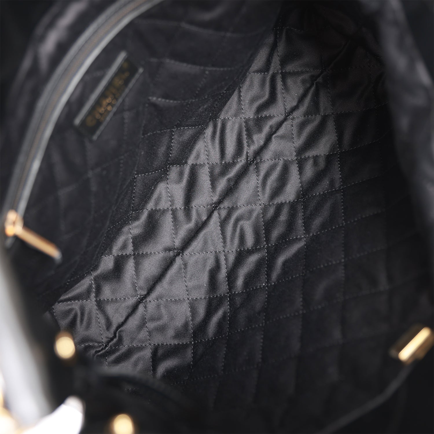 Chanel Small 22 Bag Black Lambskin Antique Gold Hardware