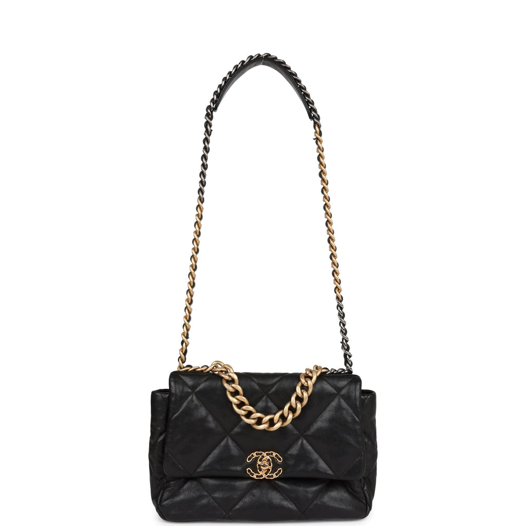 Chanel Large 19 Flap Bag Black Lambskin Mixed Hardware