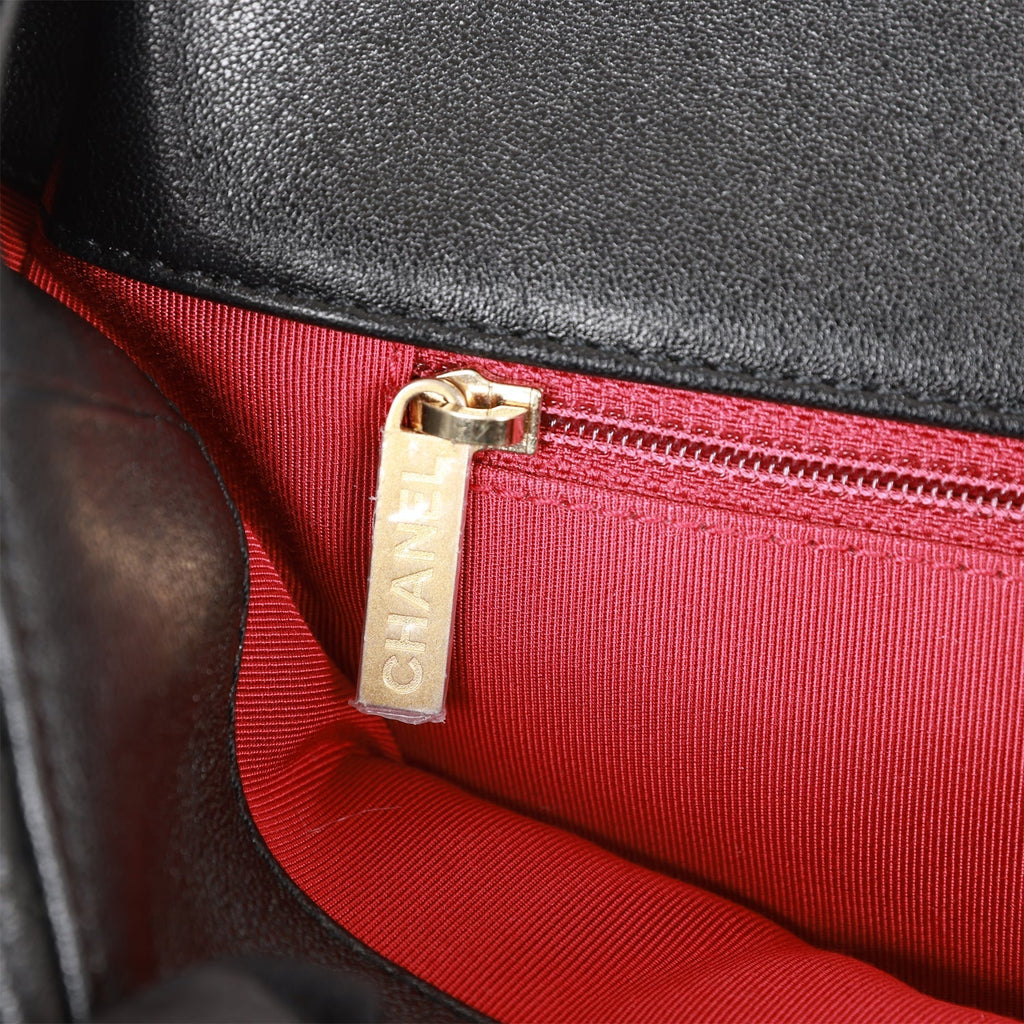 Chanel Large 19 Flap Bag Black Lambskin Mixed Hardware