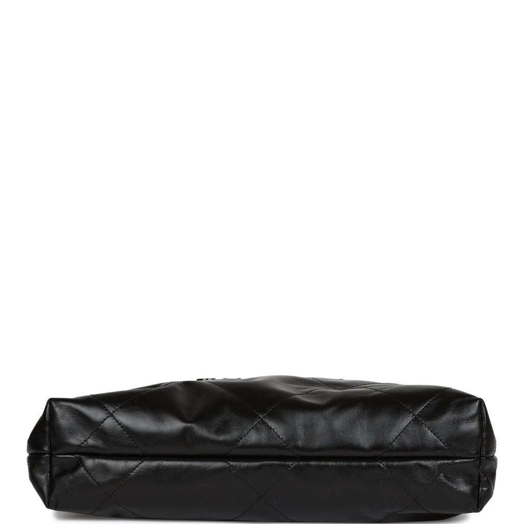 Chanel Small 22 Bag SO Black Calfskin Black Hardware