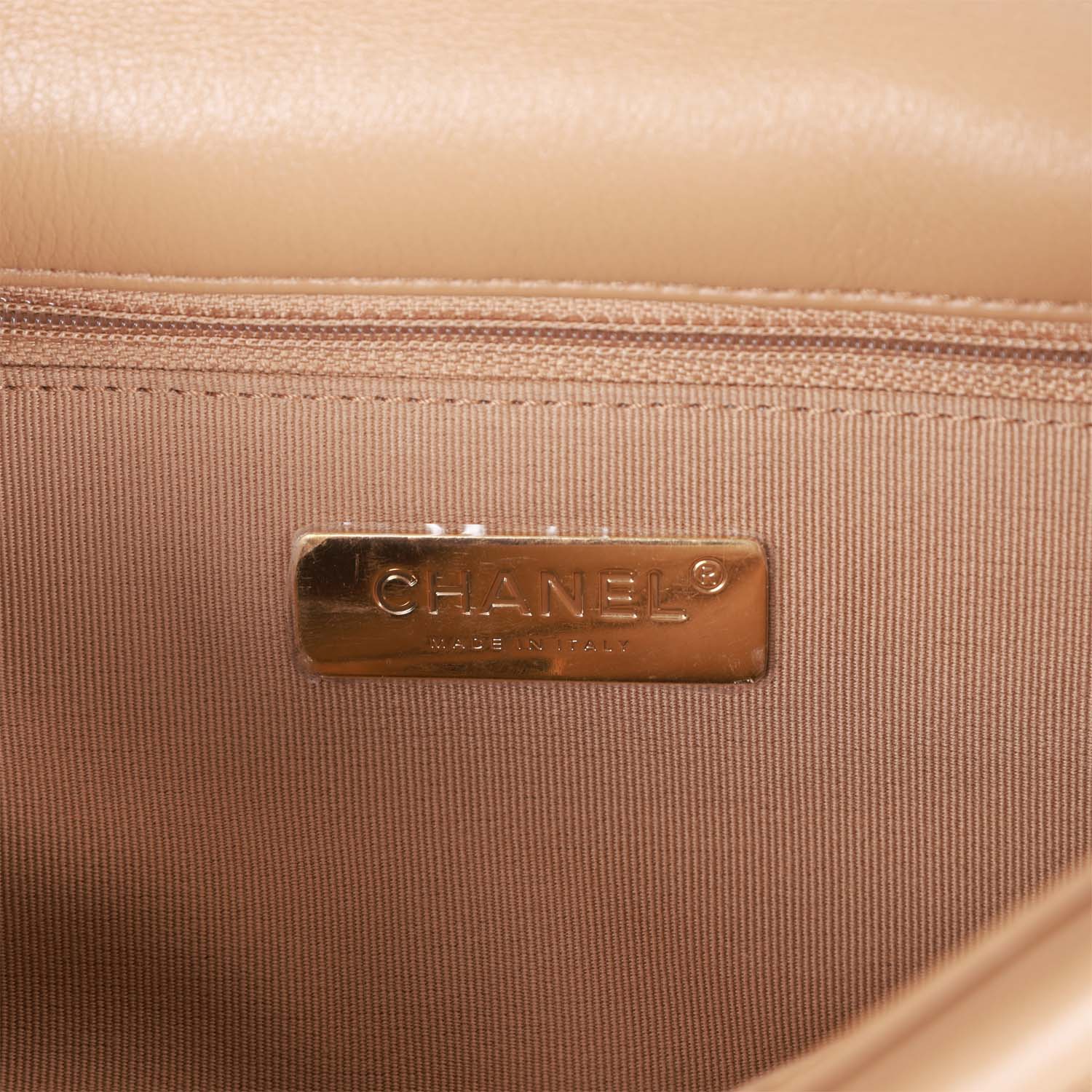 Chanel Medium 19 Flap Bag Dark Beige Calfskin Mixed Hardware