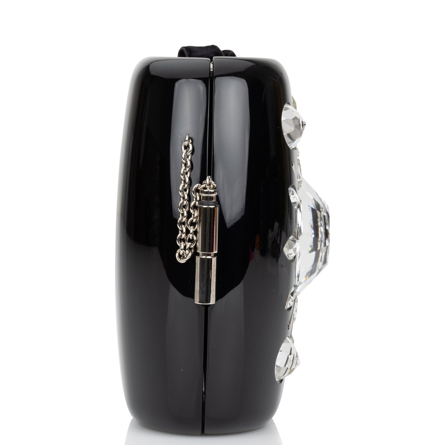 Chanel Minaudière Jewel Clutch Black Resin Silver Hardware