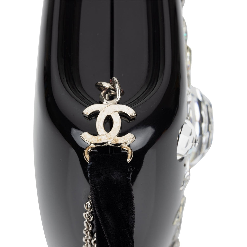 Chanel Minaudière Jewel Clutch Black Resin Silver Hardware
