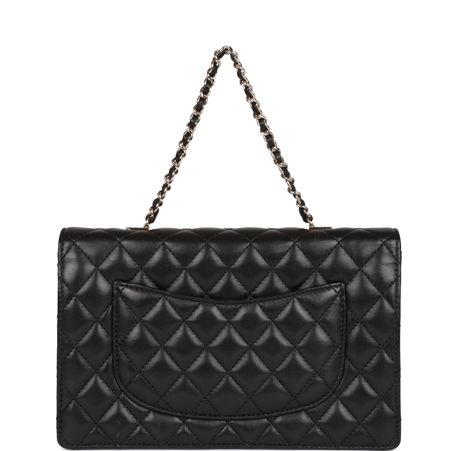 Chanel Fantasy Pearls Large Evening Flap Bag Black Lambskin Light Gold Hardware