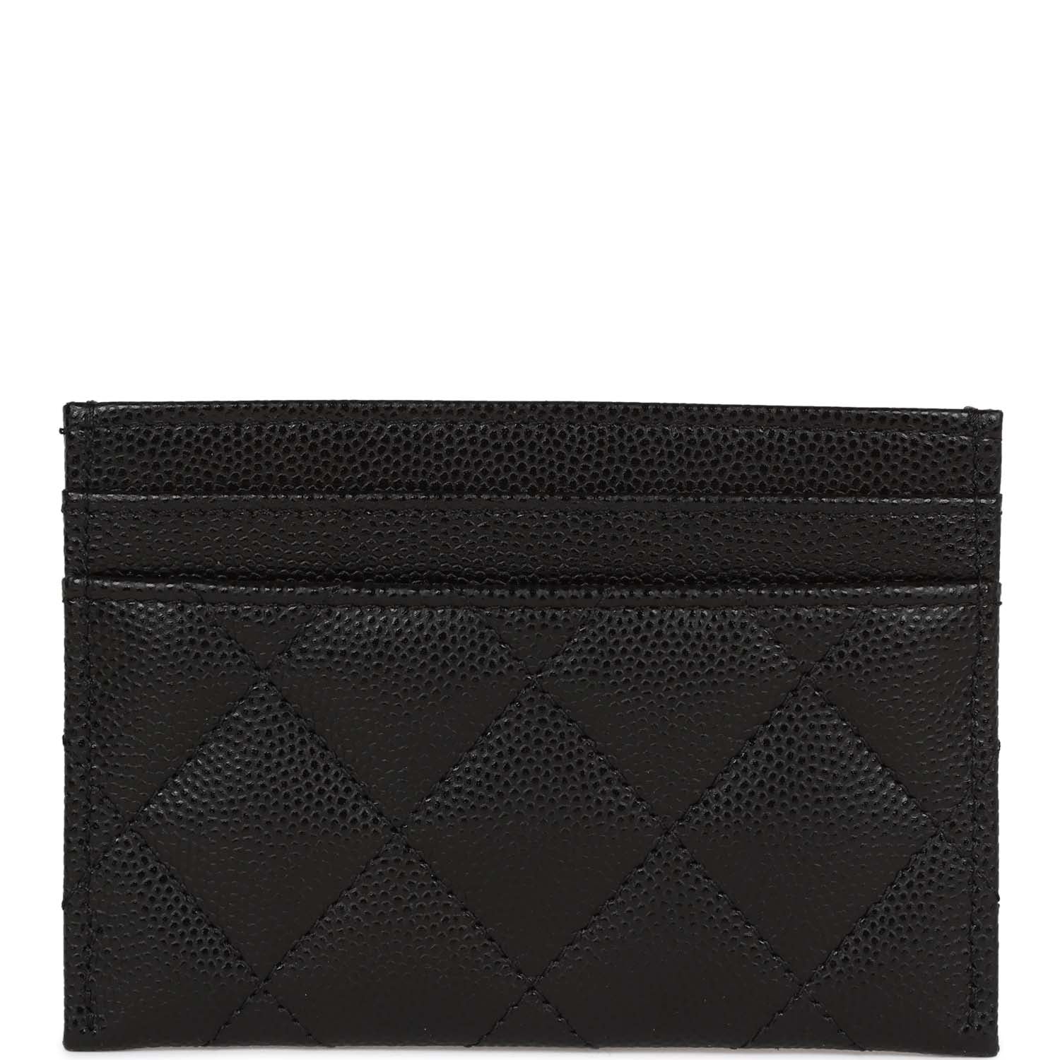 Chanel  Holder Wallet Black Caviar Crystal and Light Gold Hardware