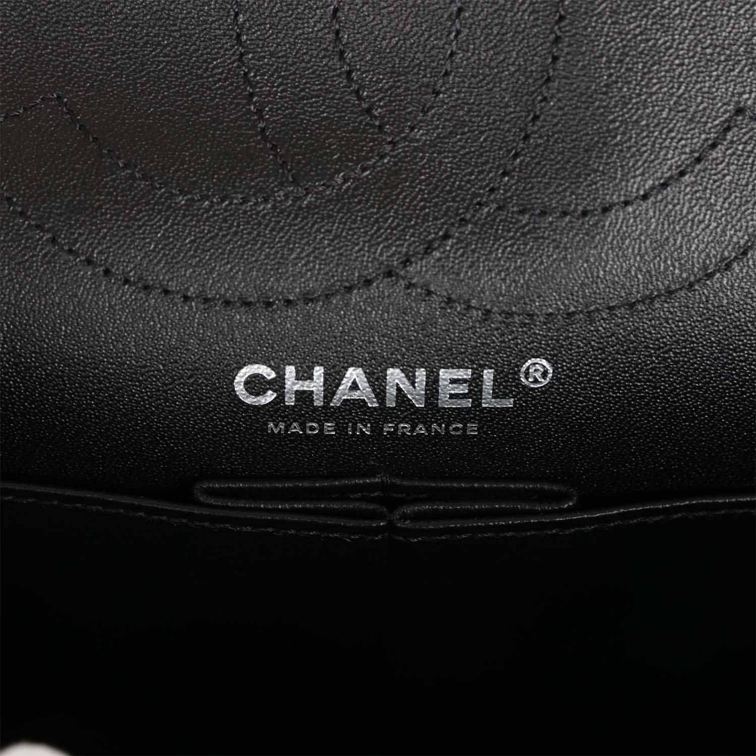 Chanel 226 Reissue 2.55 SO Black Chevron Calfskin Black Hardware