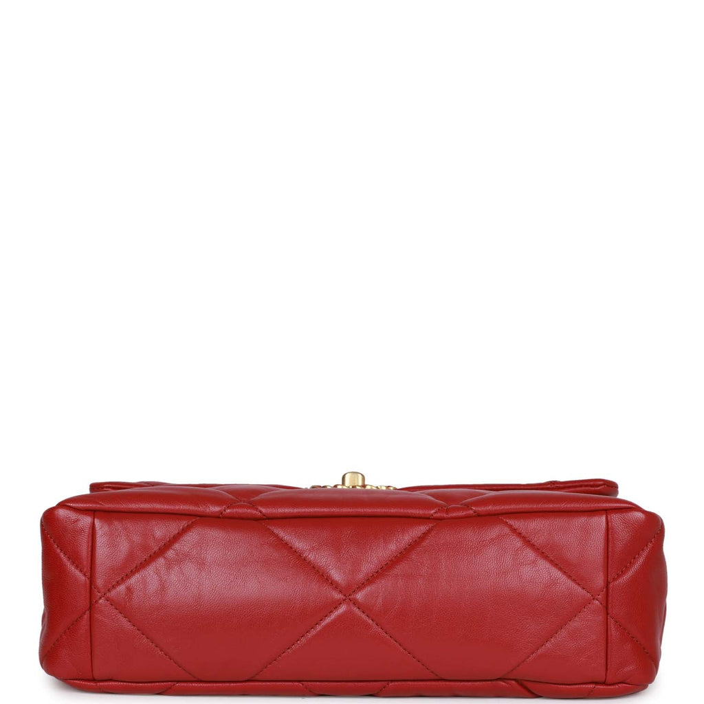 Chanel Medium 19 Flap Bag Red Calfskin Mixed Hardware