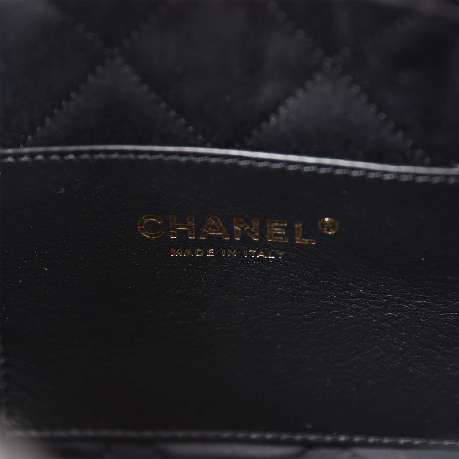 Chanel Mini 22 Bag Black Calfskin and Pearl Antique Gold Hardware