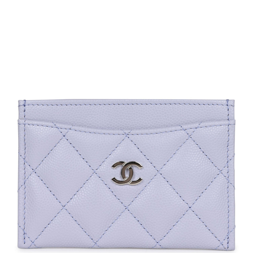 Chanel  Holder Wallet Lilac Caviar Silver Hardware