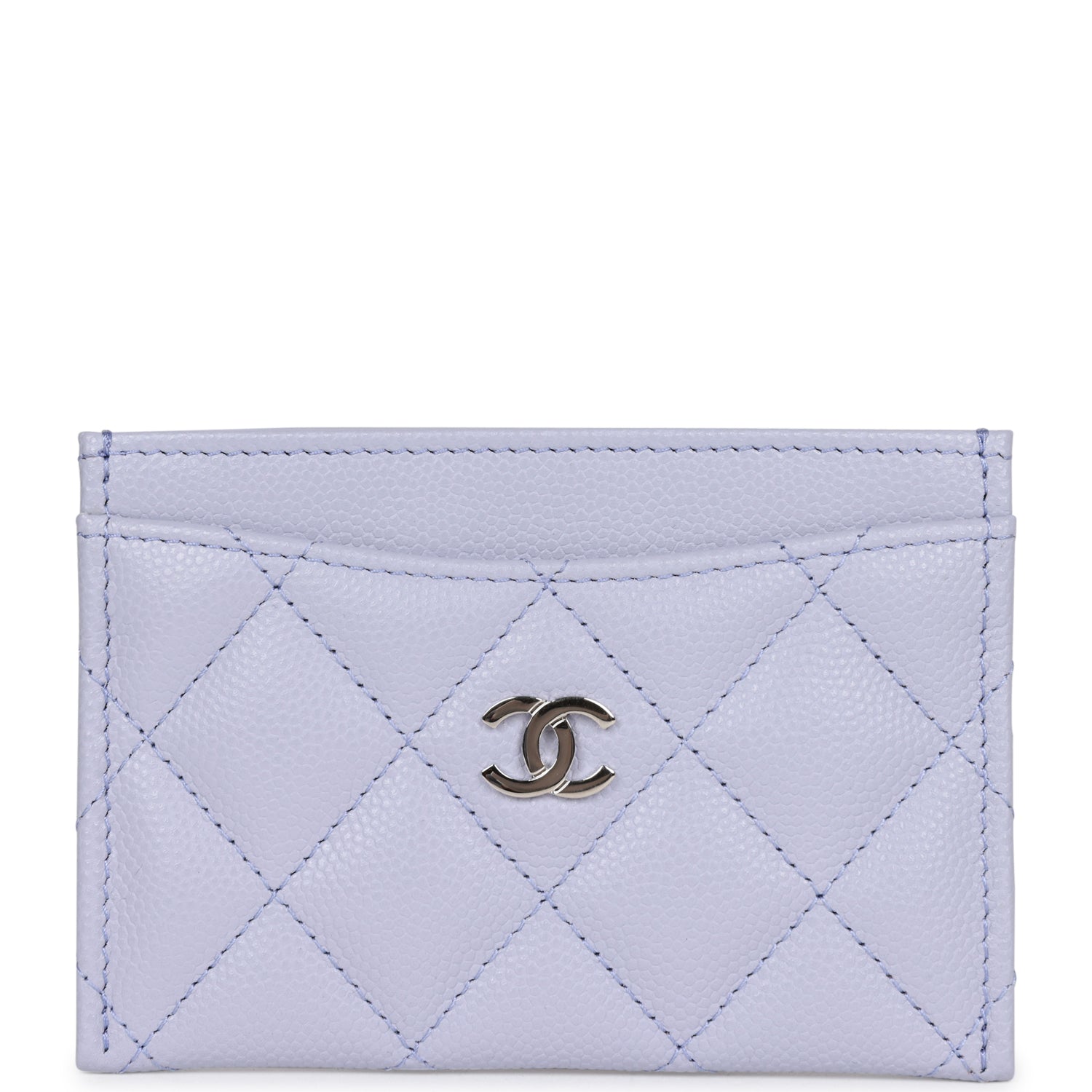 Chanel  Holder Wallet Lilac Caviar Silver Hardware