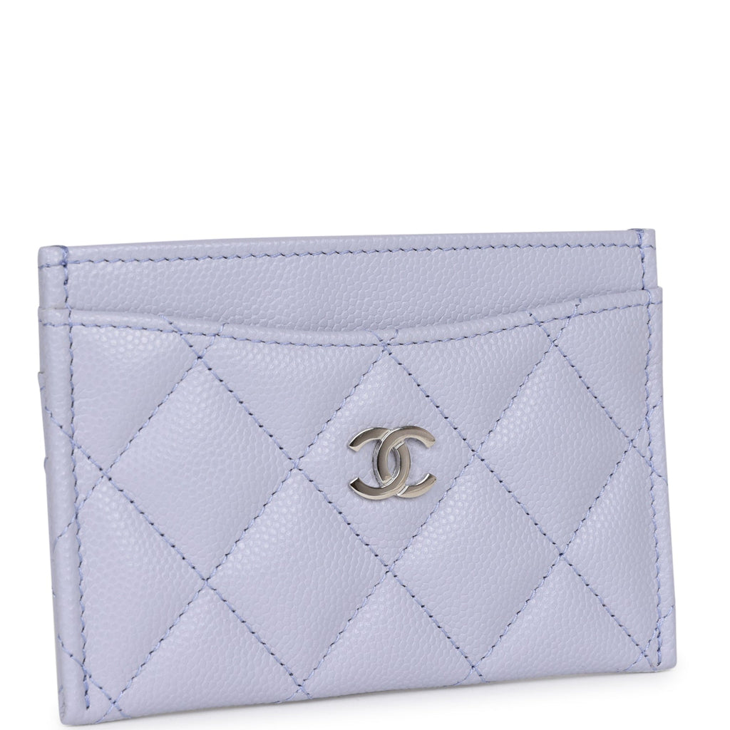 Chanel  Holder Wallet Lilac Caviar Silver Hardware