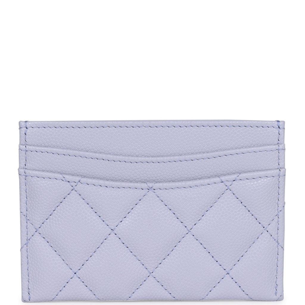 Chanel  Holder Wallet Lilac Caviar Silver Hardware