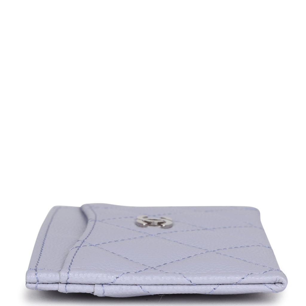 Chanel  Holder Wallet Lilac Caviar Silver Hardware