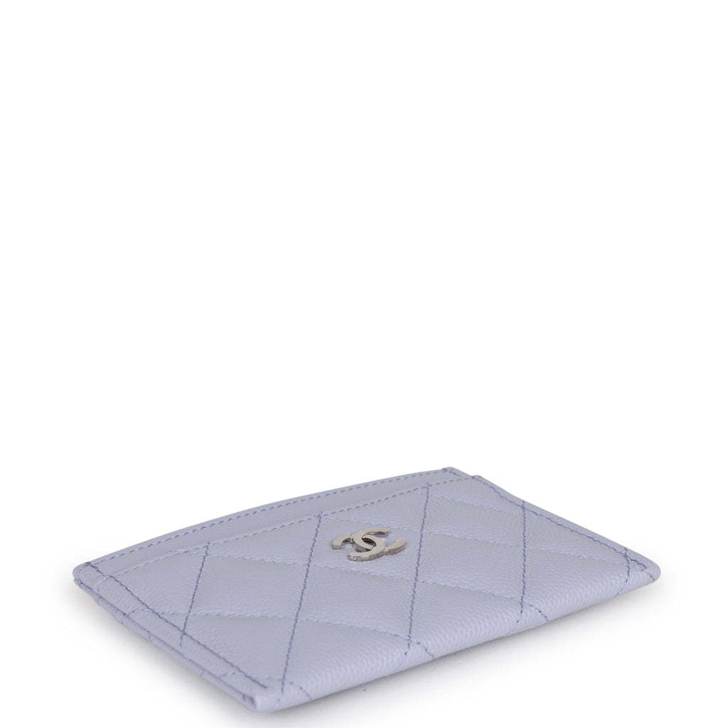 Chanel  Holder Wallet Lilac Caviar Silver Hardware