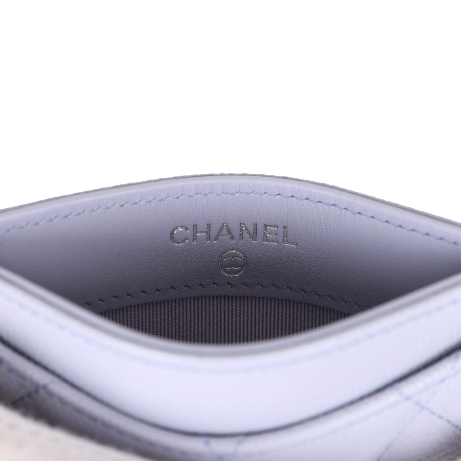 Chanel  Holder Wallet Lilac Caviar Silver Hardware