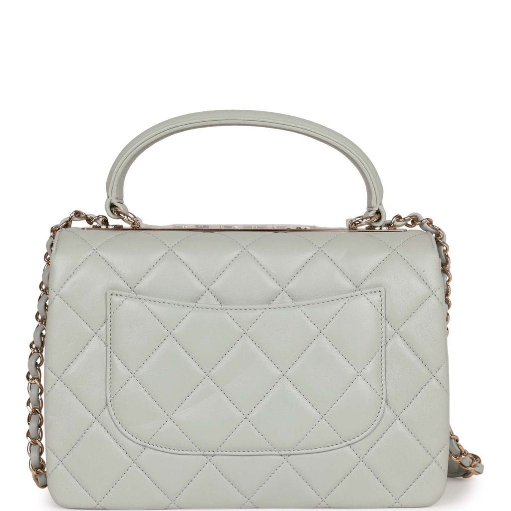 Chanel Large Trendy CC Bag Grey Lambskin Light Gold Hardware