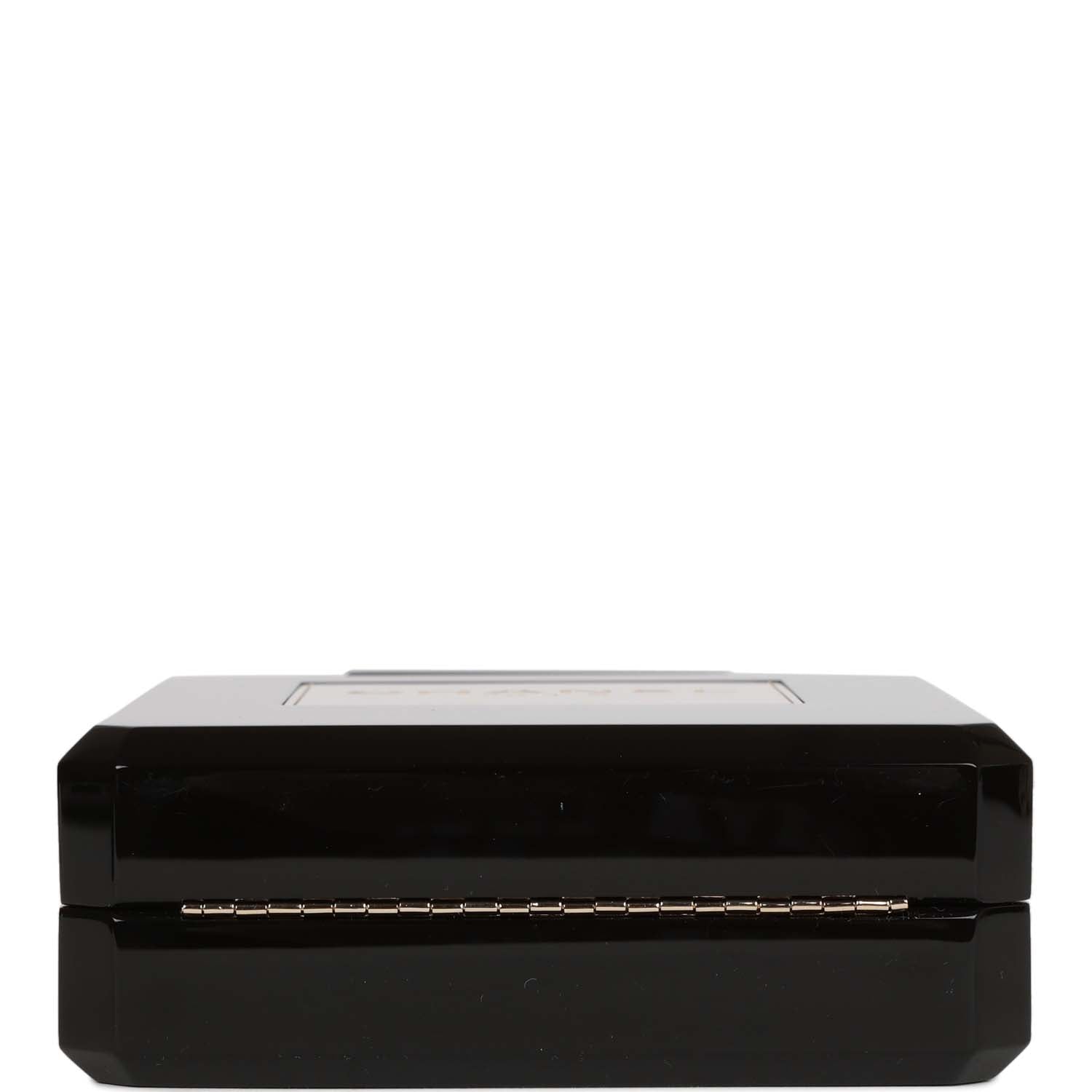 Chanel Minaudiere Perfume Clutch Black Acrylic Light Gold Hardware