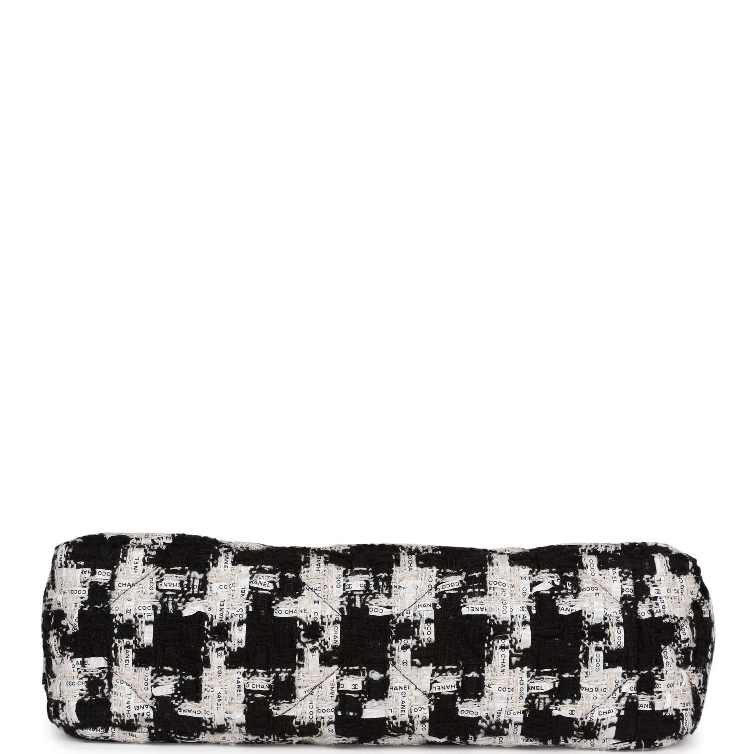 Chanel Medium 19 Flap Bag Black and White Tweed Mixed Hardware