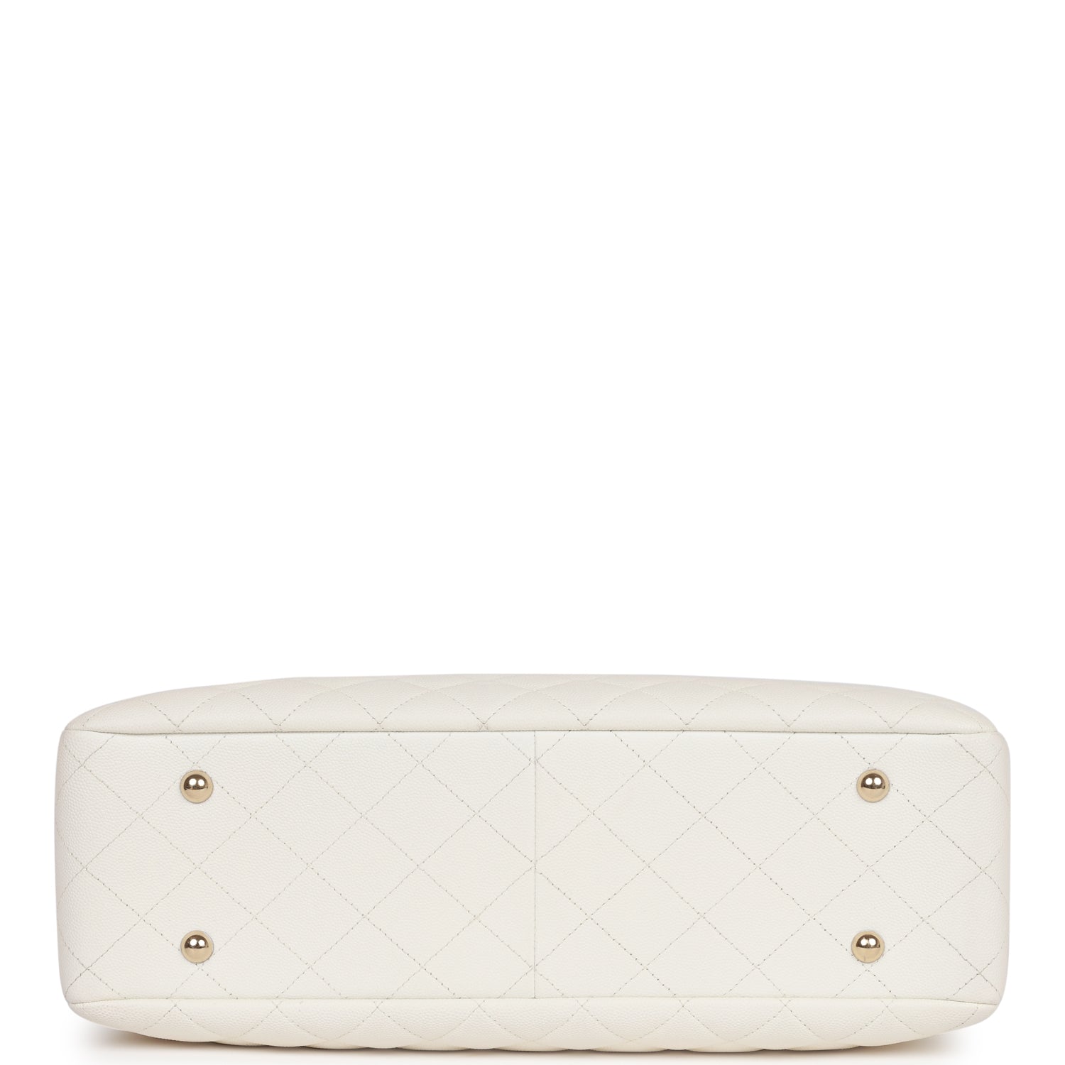 Chanel Large Classic Timeless Tote White Caviar Light Gold Hardware