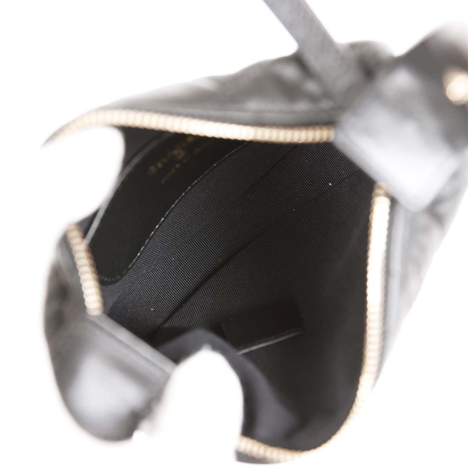Chanel Chain Around Mini Pouch Black Lambskin Light Gold Hardware